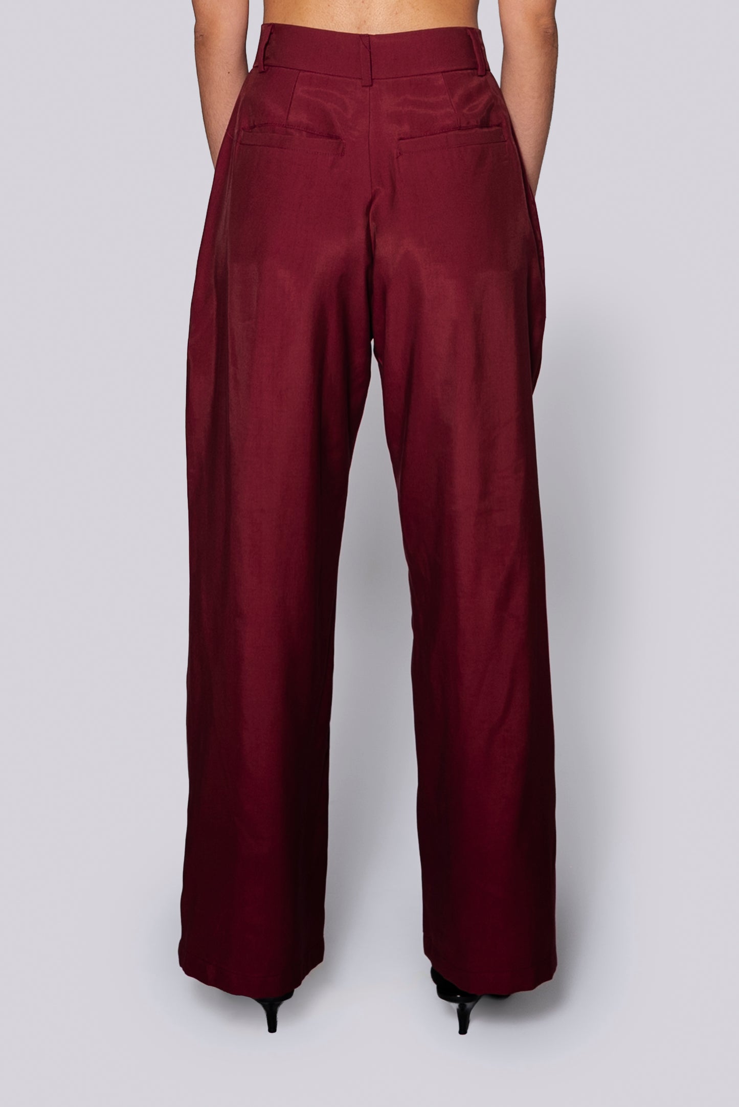 Pantalón Tokio Tencel Burdeos