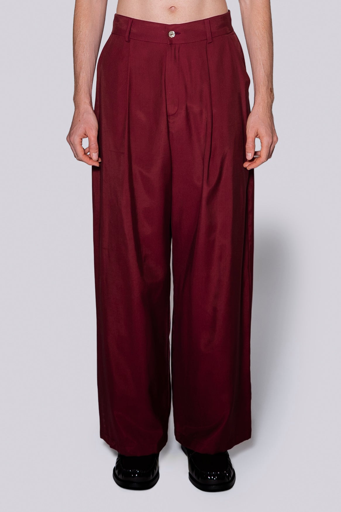 Pantalón Tokio Tencel Burdeos